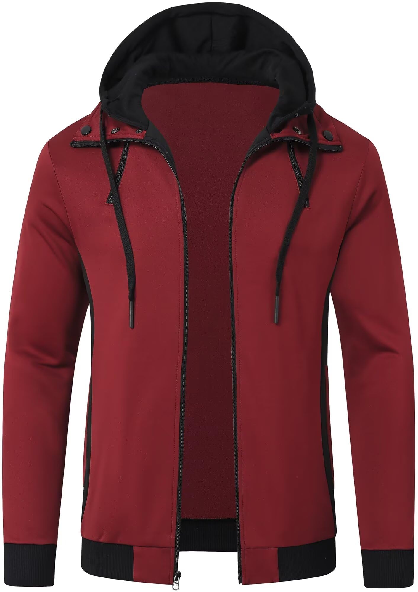 QPNGRP Men's Fleece Zipper Hoodie Jacket - Warm Winter Pullover Sweatshirt for Outdoor Activities & Casual Wear