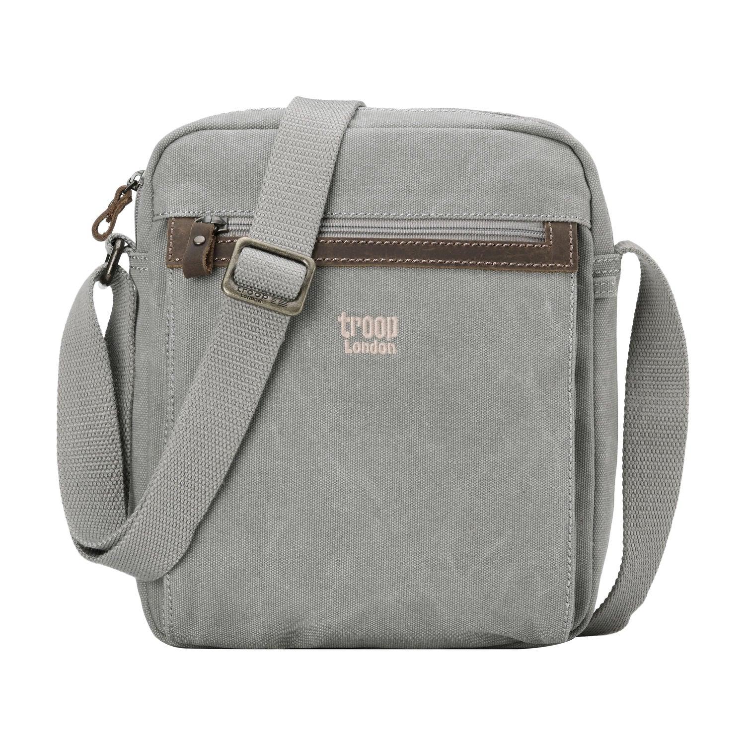 Troop London Classic Canvas Crossbody Bag for Men & Women - Stylish & Durable Shoulder Bag for Travel, Work & Everyday Use