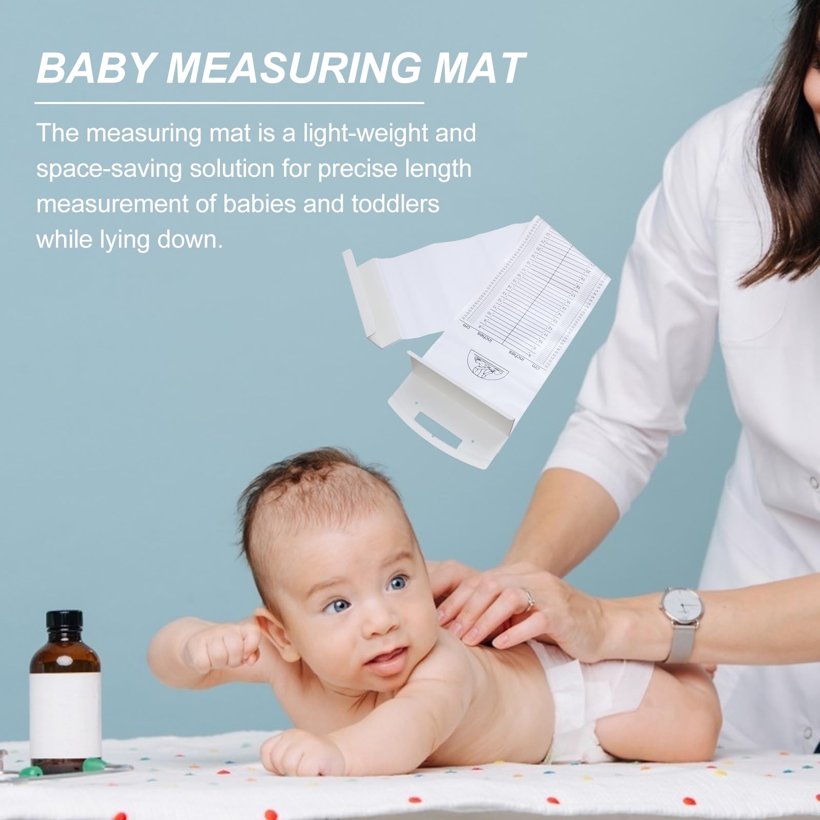 Baby Growth Height Chart - Soft Non-Slip Measuring Mat for Newborns, Toddlers & Kids | Accurate Wall-Mounted Infant Growth Ruler | Perfect for Nursery, Bedroom & Playroom Decor
