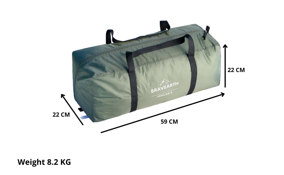 BravEarth Jaguar Adult Unisex Camping Tent - One Size Fits All - Perfect for Hiking, Backpacking & Outdoor Adventures