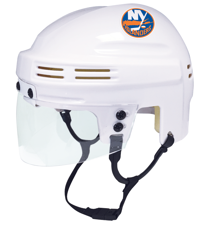 New York Islanders NHL Collectible Mini Helmet - Officially Licensed Replica with Display Stand - Perfect for Hockey Fans, Sports Memorabilia Collectors & Home/Office Decor