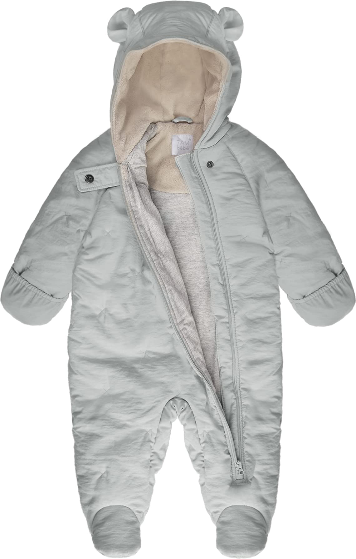 7AM Enfant Baby Jumpsuit Coat - Airy Zipper Jumpsuit for Boys & Girls | Water Repellent, Soft Cotton, Warm Winter Wear | Perfect for Outdoor Play, Stroller Walks & Cold Weather Protection