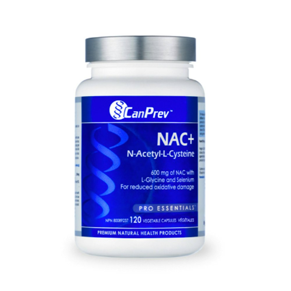 CanPrev NAC+ N-Acetyl L-Cysteine 120 Capsules - Supports Liver Detox & Respiratory Health | Antioxidant Supplement for Immune System Boost & Cellular Protection
