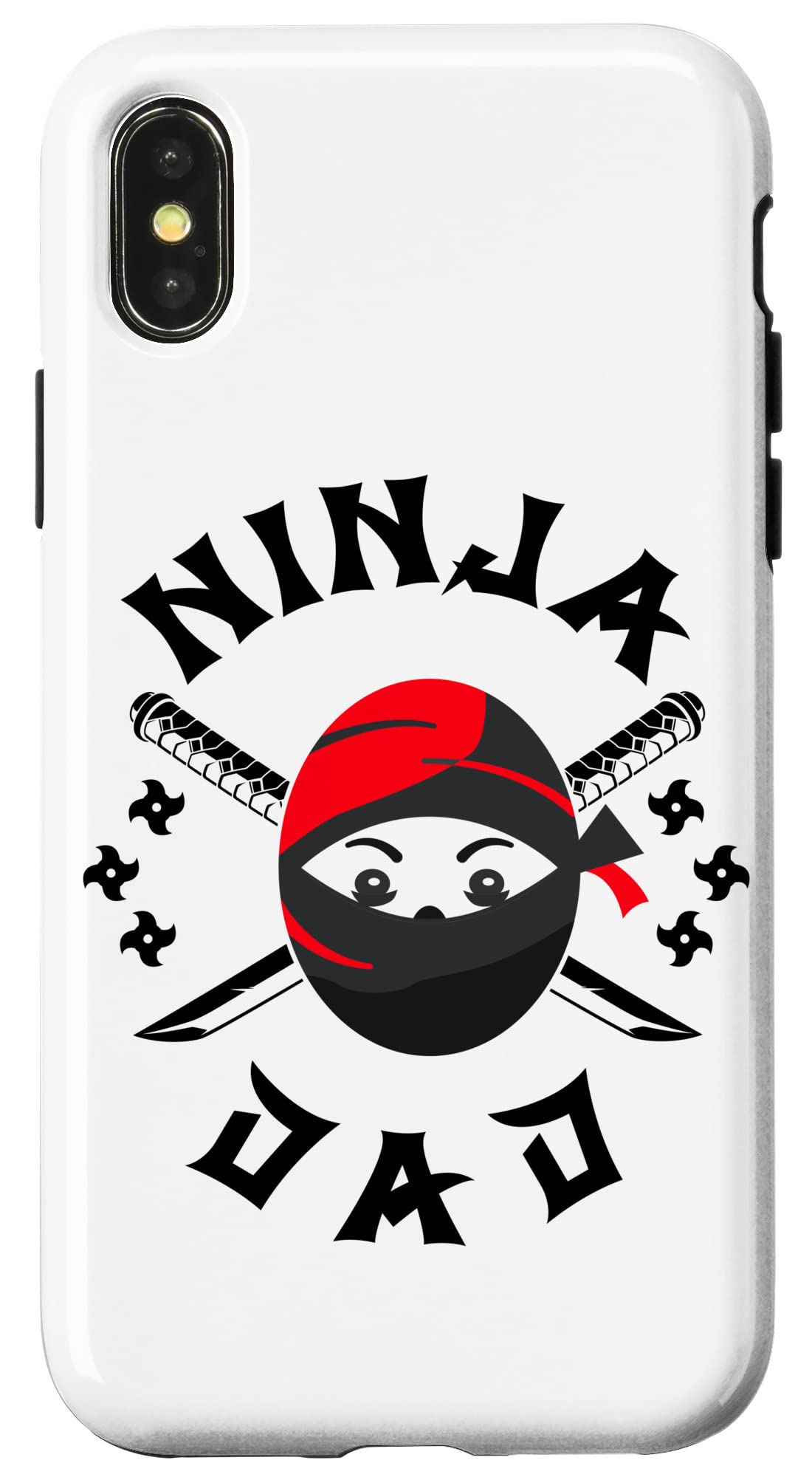 iPhone X/XS Samurai Ninja Dad Case - Shockproof Protective Phone Cover for iPhone X/XS - Perfect Gift for Father's Day, Birthday & Family Occasions