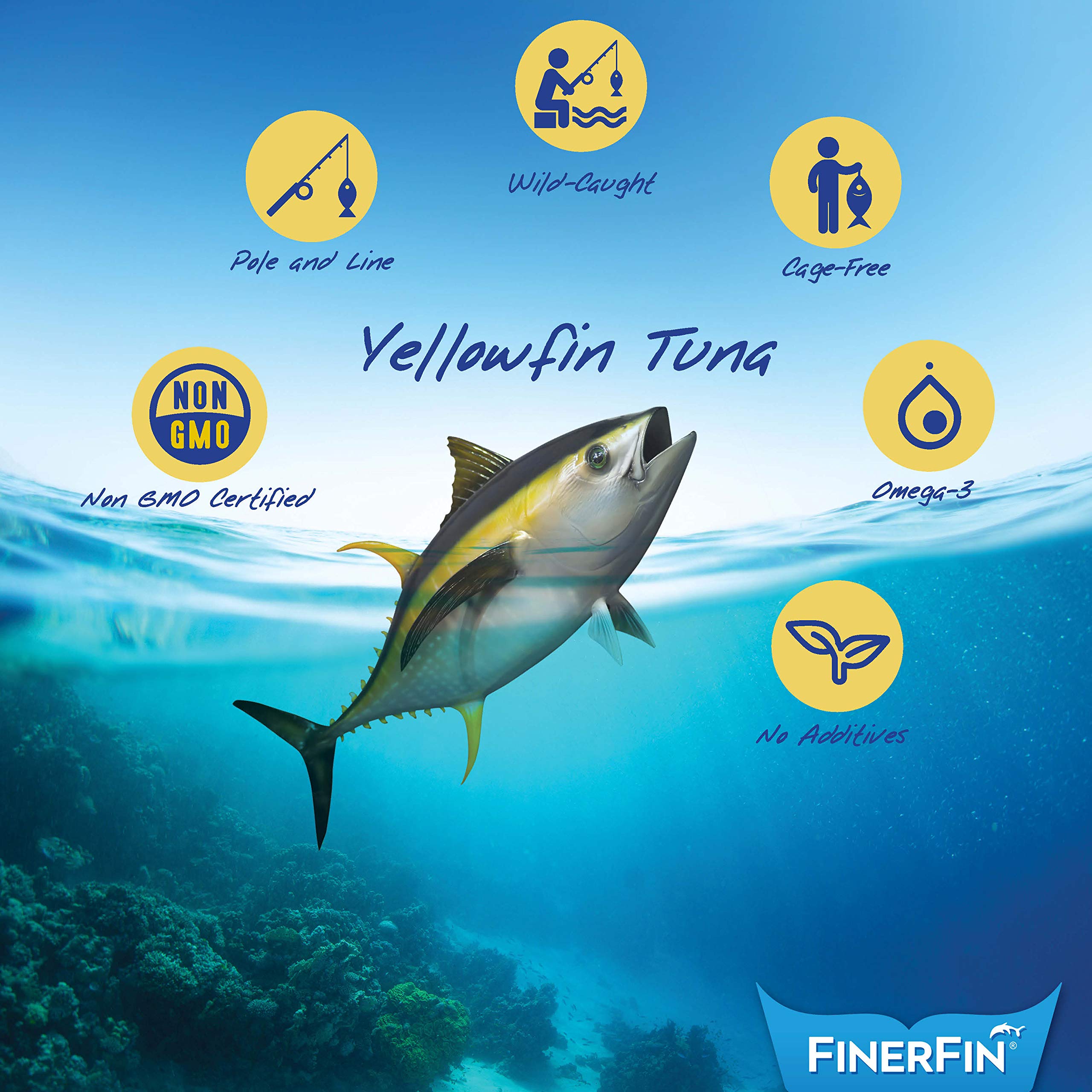 Premium Wild-Caught Yellowfin Tuna Salad in Organic EVOO | Zesty Lemon Flavor | Gourmet Ready-to-Eat Canned Tuna Fillets | 4.4oz Can - 6 Pack | Perfect for Salads, Sandwiches & Keto Meals