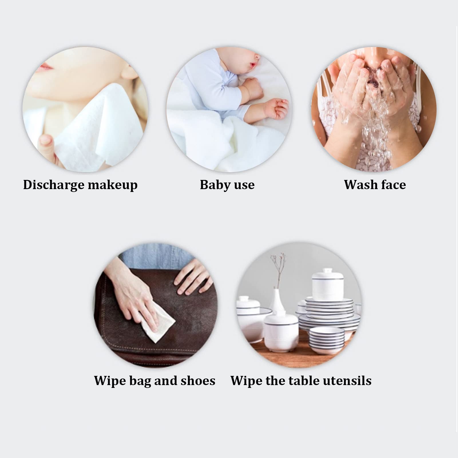 Disposable Face Towels for Dry & Wet Use - Soft Makeup Remover Wipes & Facial Cleansing Tissues Roll | Gentle for Sensitive Skin, Perfect for Travel, Gym & Daily Skincare Routine