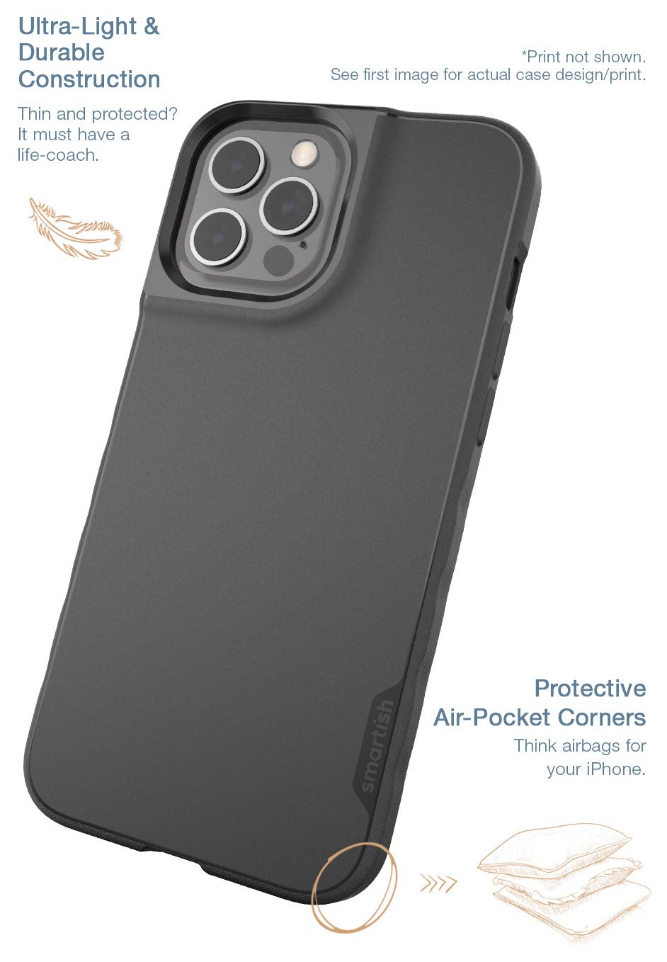 Smartish Kaleidoscope iPhone 12 Pro Max Slim Case - Lightweight Protective Phone Cover with Grip & Raised Camera Protection | Drop Tested for Apple iPhone 12 Pro Max | Perfect for Everyday Use, Work & Outdoor Activities