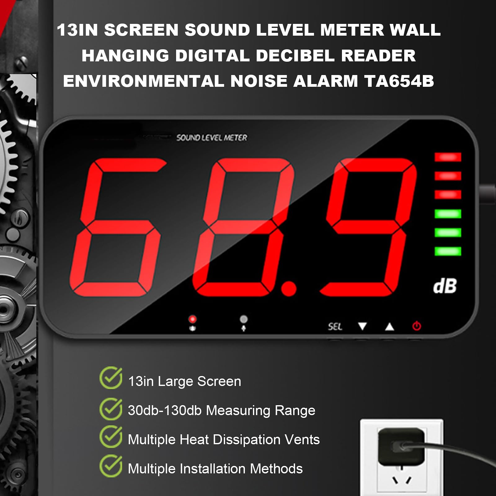 Digital Sound Level Meter with Temperature & Humidity Sensor - 13