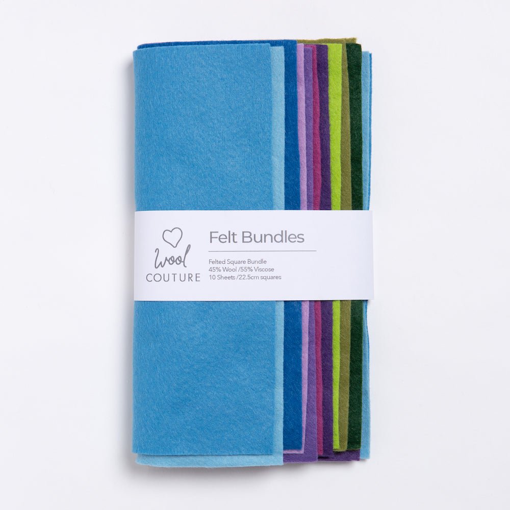 Premium Wool Felt Bundle for Crafting - Natural Eco-Friendly DIY Material for Needle Felting, Sewing & Home Decor Projects