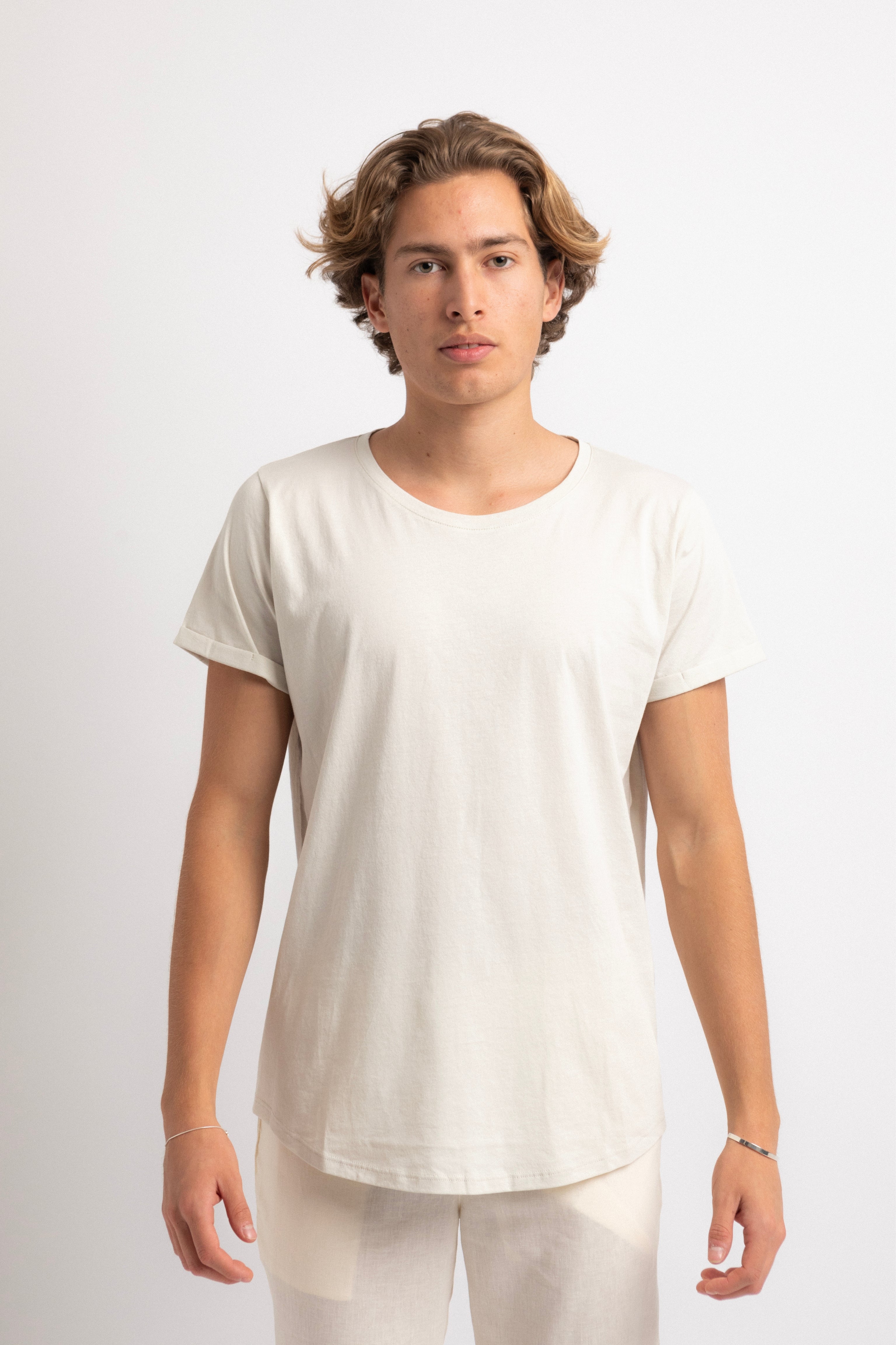 Premium Pima Cotton T-Shirt for Men - Soft Australian Light Gray Crewneck Tee - Comfortable & Breathable for Casual Wear, Travel & Everyday Outfits