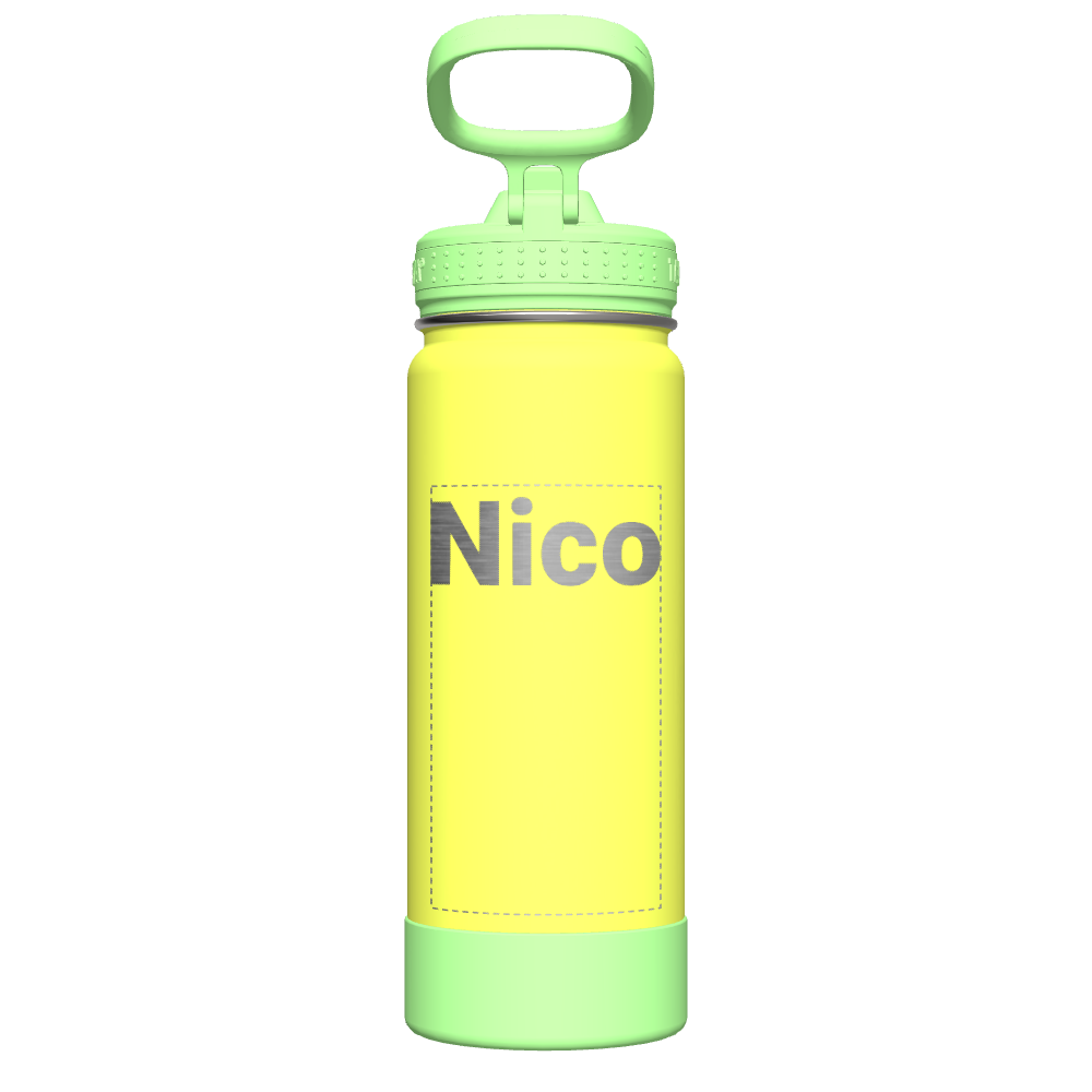 Customized Glow in The Dark Water Bottle with Straw Lid for Active Kids - Perfect for School, Sports & Outdoor Adventures