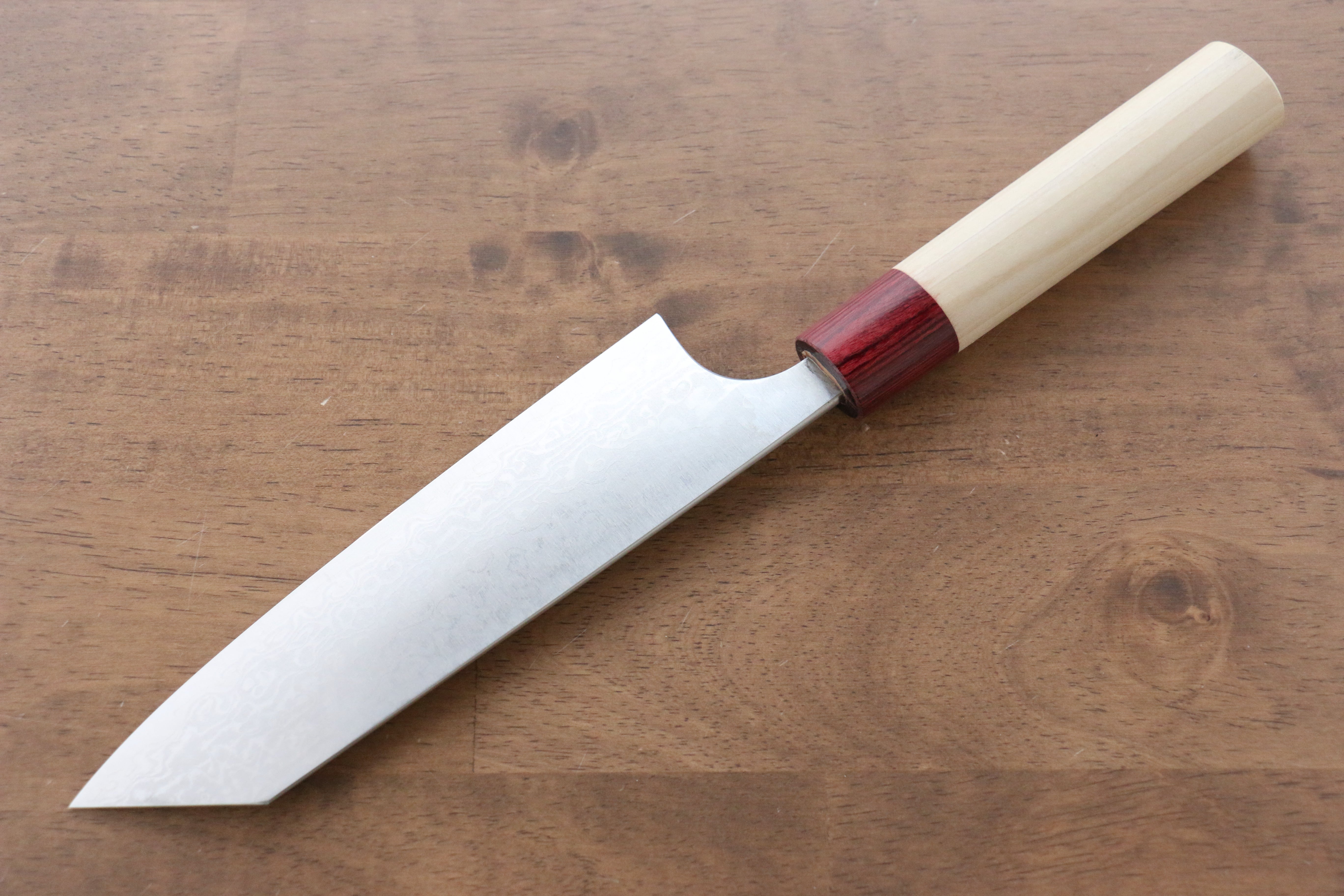 Masakage Kiri VG10 Damascus Bunka Knife 170mm - Japanese Chef Knife with Magnolia Wood Handle for Precision Slicing, Dicing & Chopping in Professional & Home Kitchens