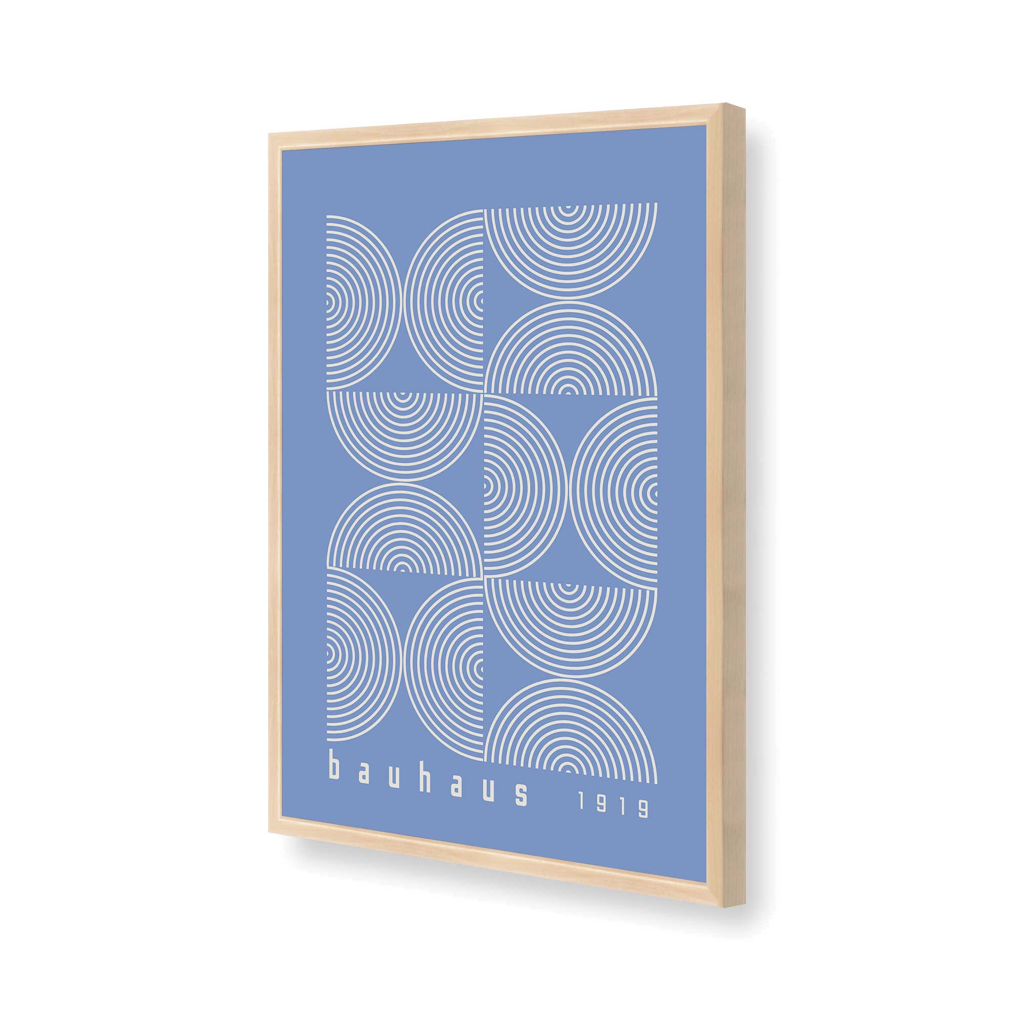 Blue Bauhaus Composition Poster II Print - Modern Abstract Wall Art for Home, Office & Studio Decor