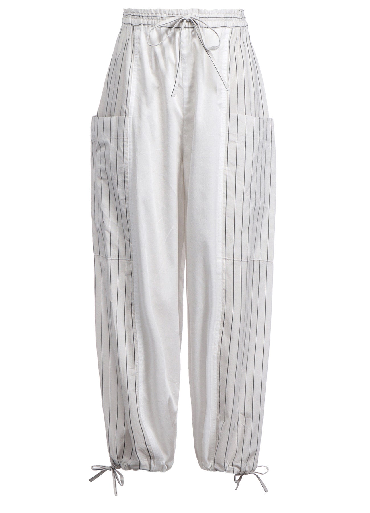 Cotton Satin Stripe Switching Pants for Women - Comfortable Lounge Pants for Yoga, Sleep & Relaxation (Medium)