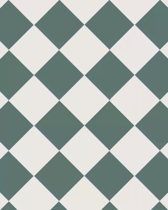 Klinker Schackrutigt 15x15 cm Dark Green/White Ceramic Tile - Winckelmans Granitklinker for Kitchen Backsplash & Bathroom Flooring