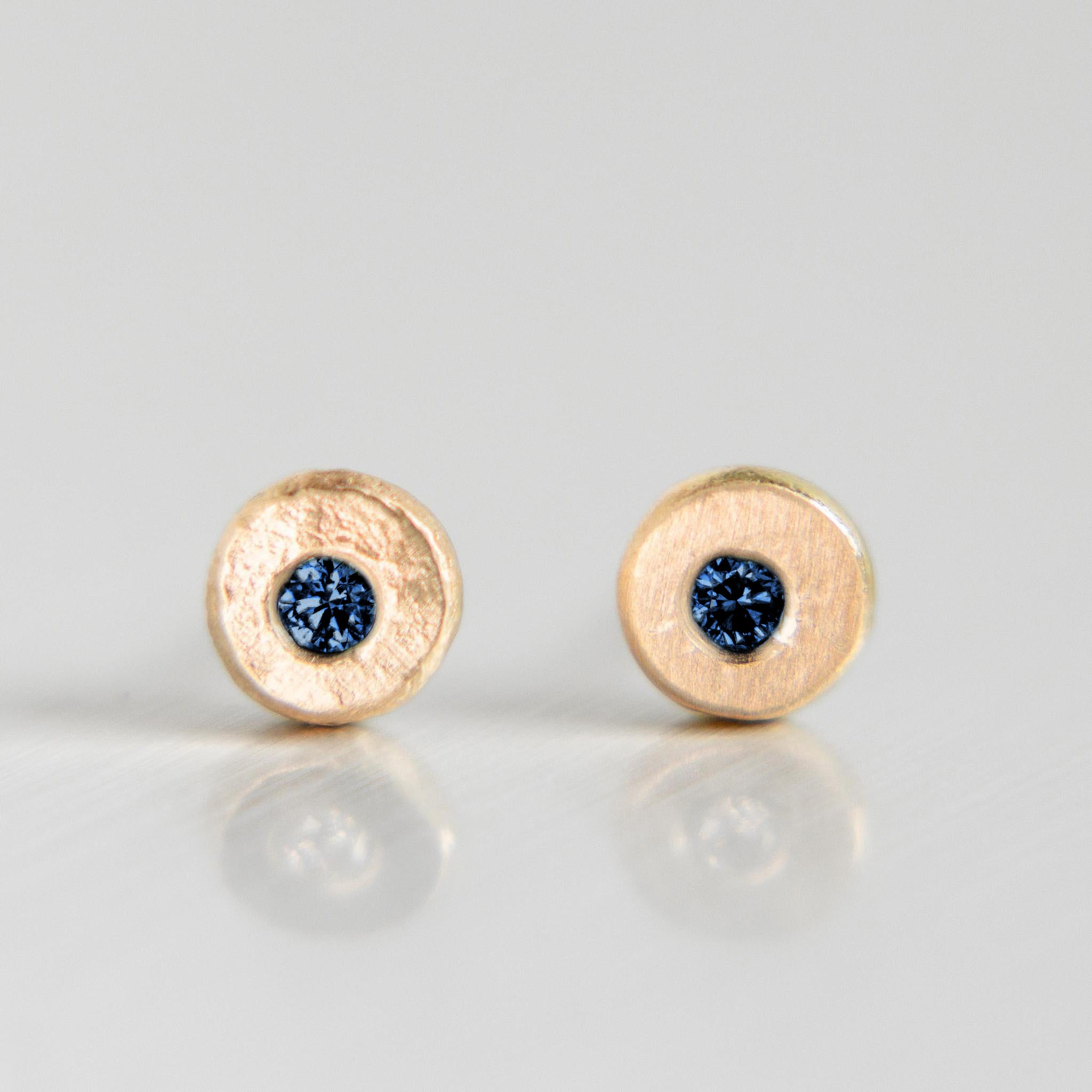14k Yellow Gold Pebble Stud Earrings - Minimalist Dainty Earrings for Women, Perfect for Everyday Wear & Gift Giving