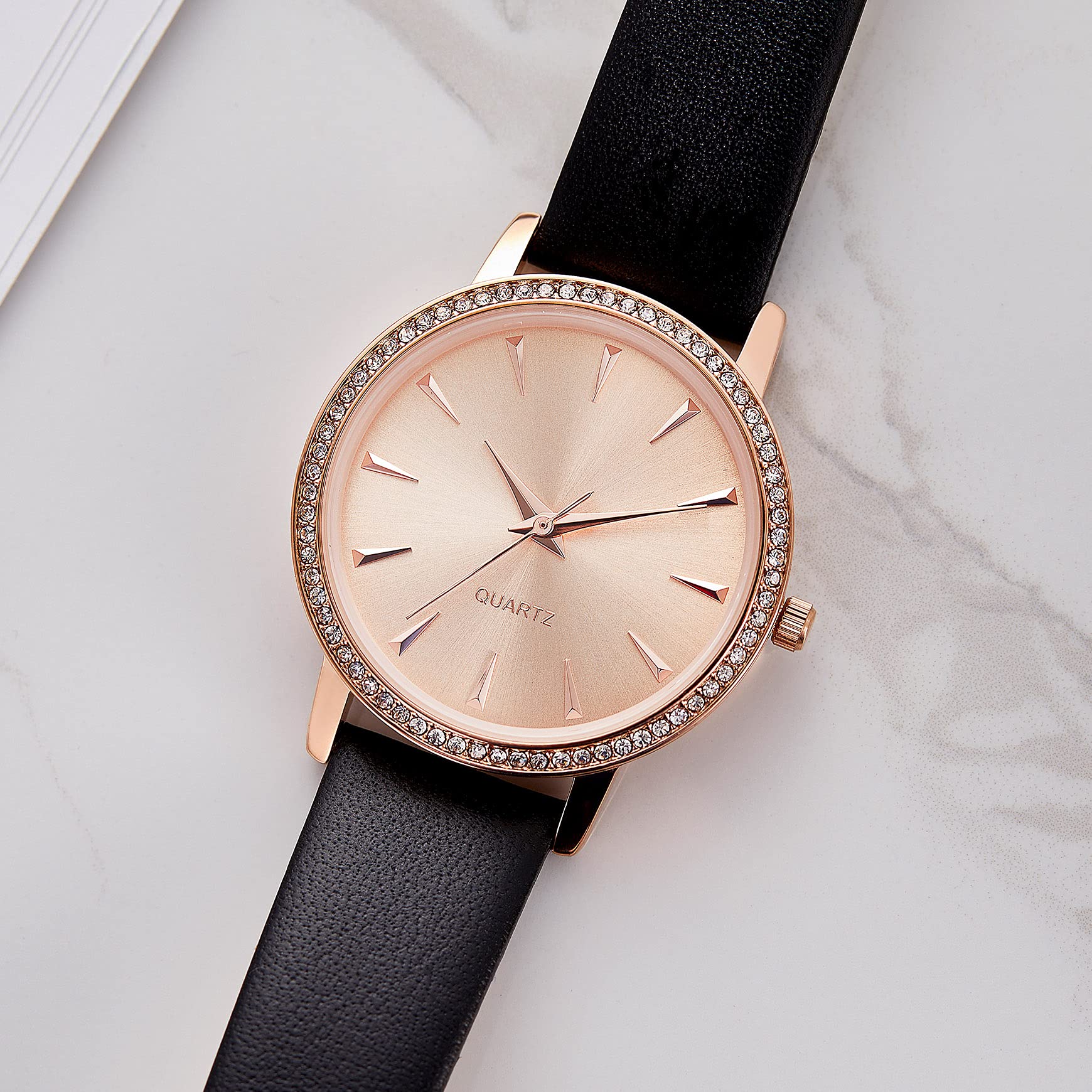Elegant TIME100 Women's Watches - Slim Minimalist Analog Quartz Watch with Leather Band, Waterproof & Casual Dress Design | Perfect for Office, Daily Wear & Special Occasions