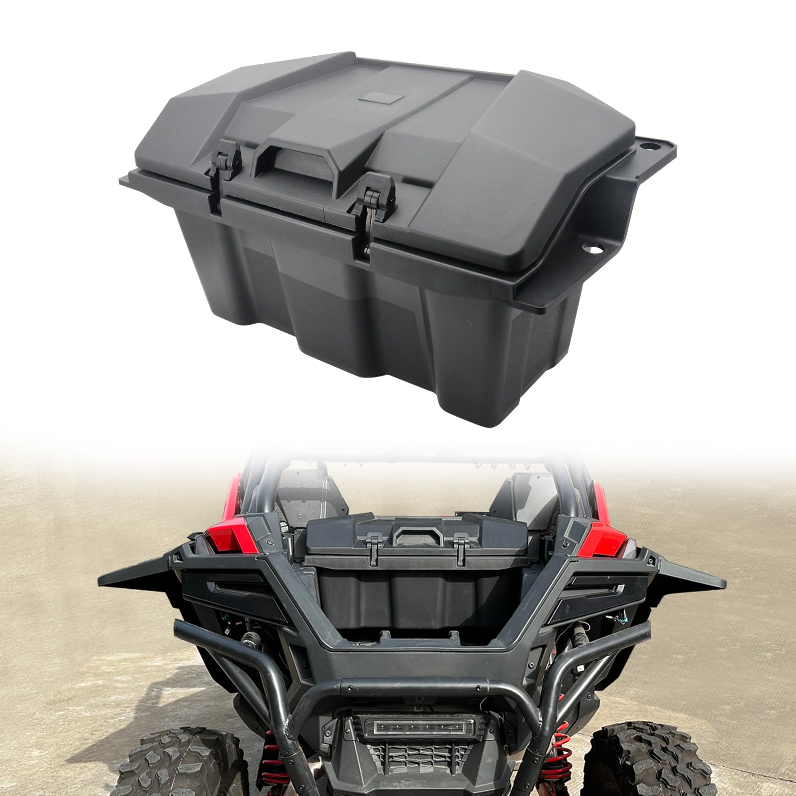 Polaris RZR PRO XP/Turbo R 2020-2023 Rear Cargo Storage Box - 73QT Waterproof UTV Tool Box with Lid | Replacement for #2883751 | Perfect for Off-Roading, Camping & Outdoor Gear Storage