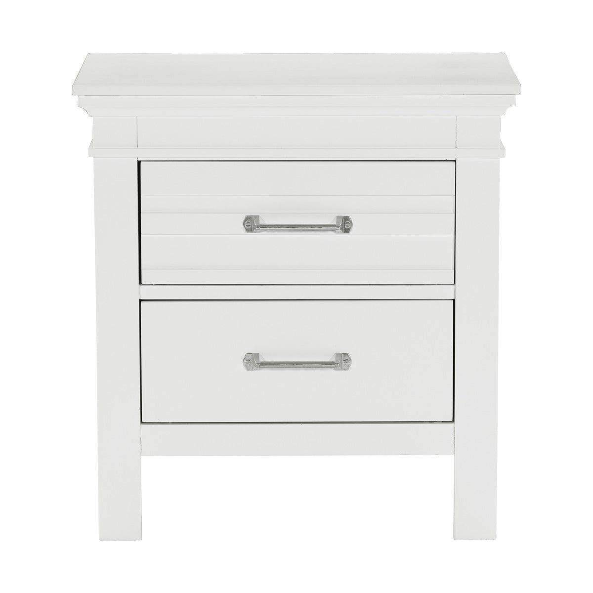 Blaire Farm White Night Stand - Modern Bedside Table with Drawer for Bedroom, Living Room & Guest Room - Perfect for Storage & Decor