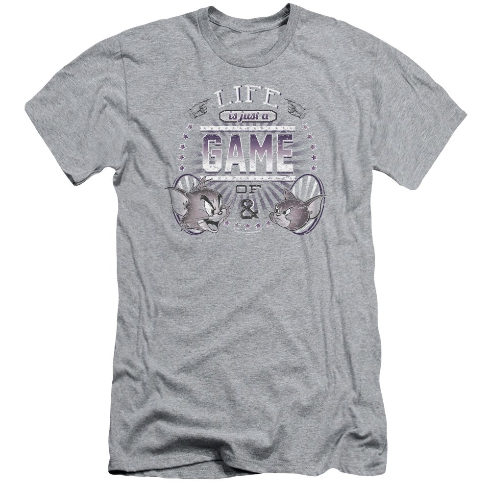Tom and Jerry Life is A Game Slim Fit Unisex T-Shirt for Men & Women - Casual Wear, Gift for Cartoon Fans, Street Style Fashion