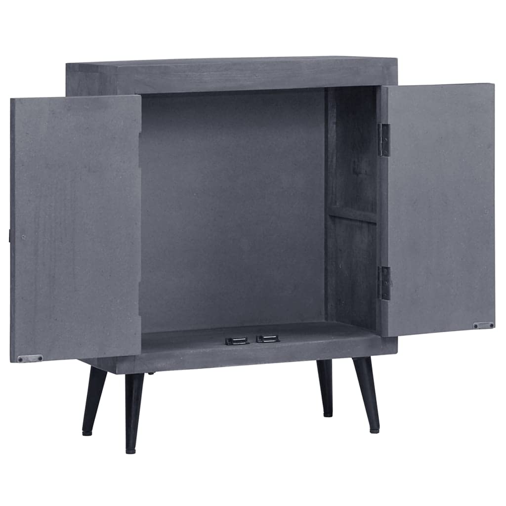 Solid Mango Wood Sideboard with Large Storage - 23.6