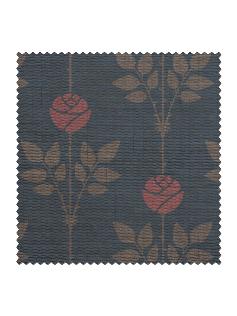 Rozalia 'Dorothy Blue' Premium Linen Fabric Sample - Perfect for Upholstery, Drapes & DIY Sewing Projects