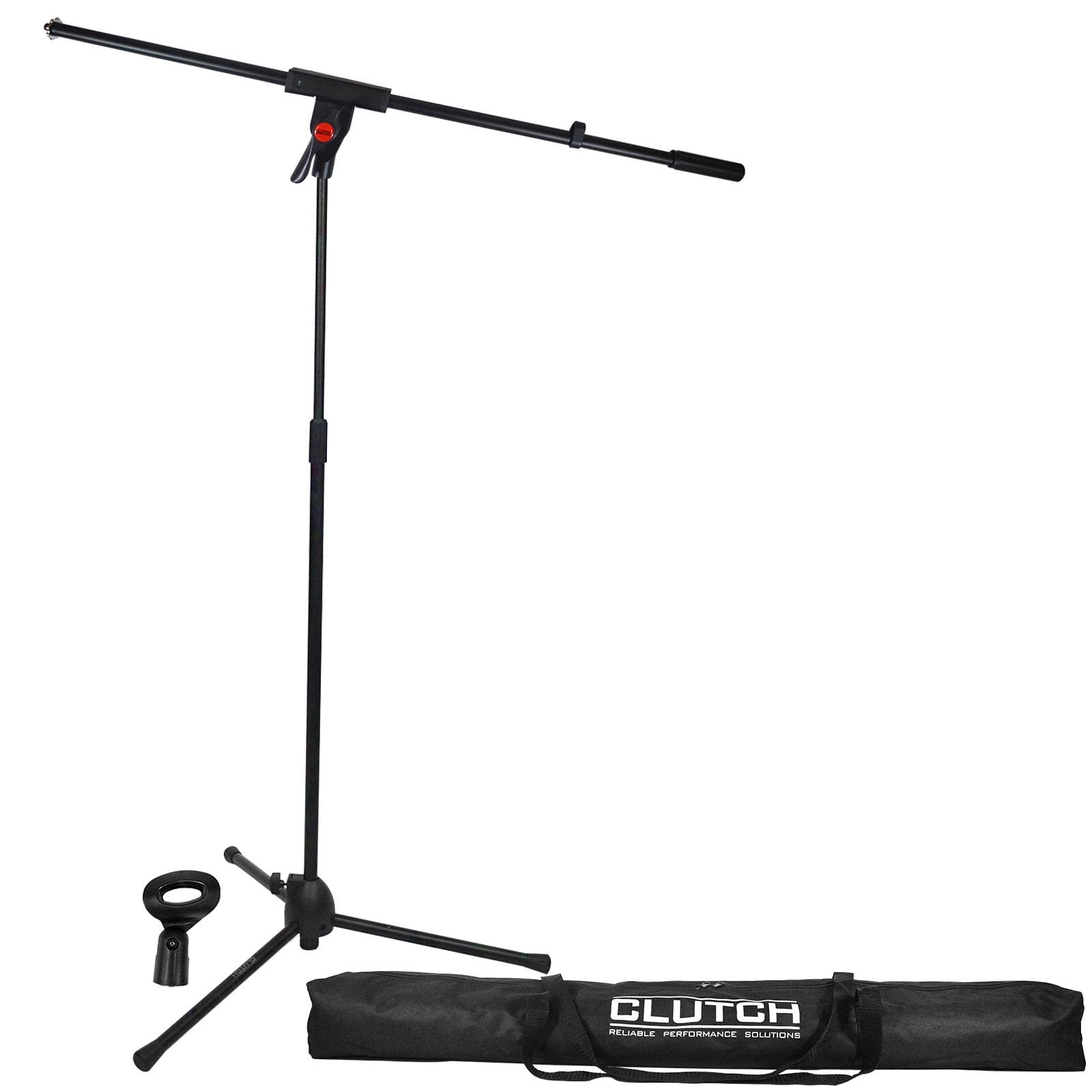 Professional DJ Microphone Boom Stand with Dynamic Vocal Mics & Clips - 4 Pack Set for Live Performances, Studio Recording & Karaoke Nights