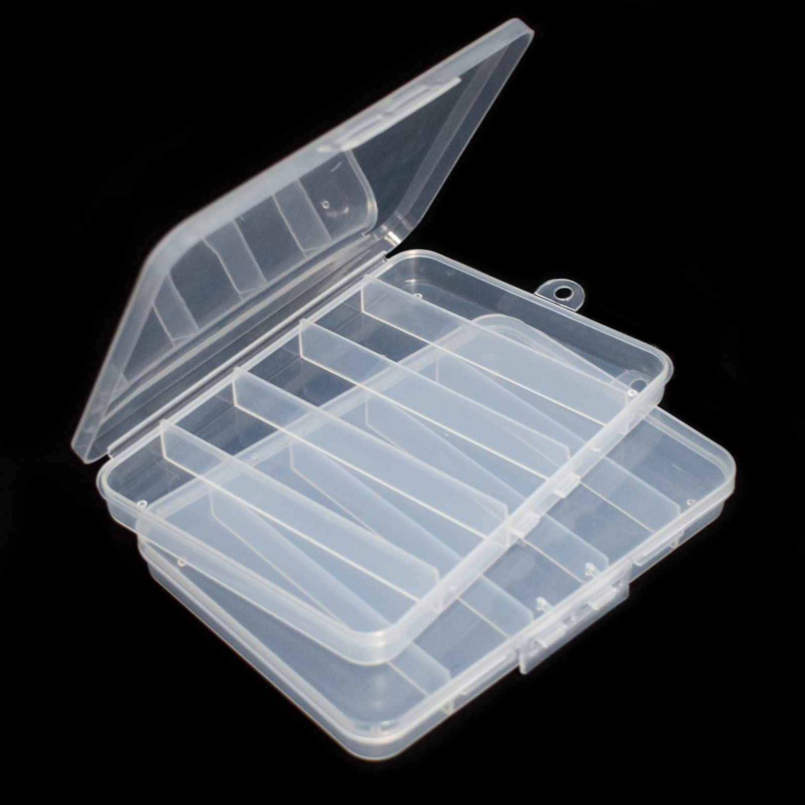 5 Grid Clear Plastic Organizer Box - Fishing Tackle Storage, Jewelry Dividers, Makeup Tools & Sewing Supplies Container - Perfect for Crafting, DIY Projects & Home Organization