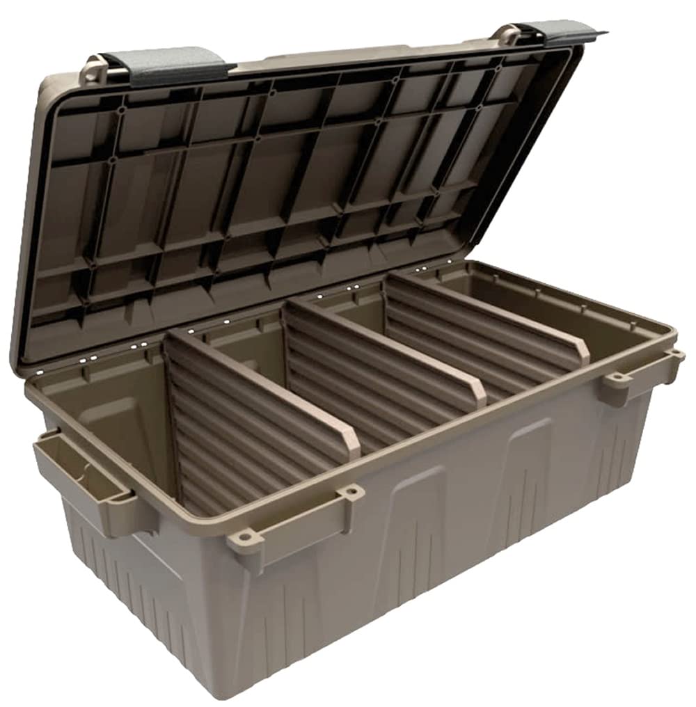MTM ACR4-18 Ammo Crate Utility Box - Heavy Duty Plastic Storage Case with Dividers for Ammunition, Tools & Gear - Perfect for Range, Hunting & Outdoor Adventures