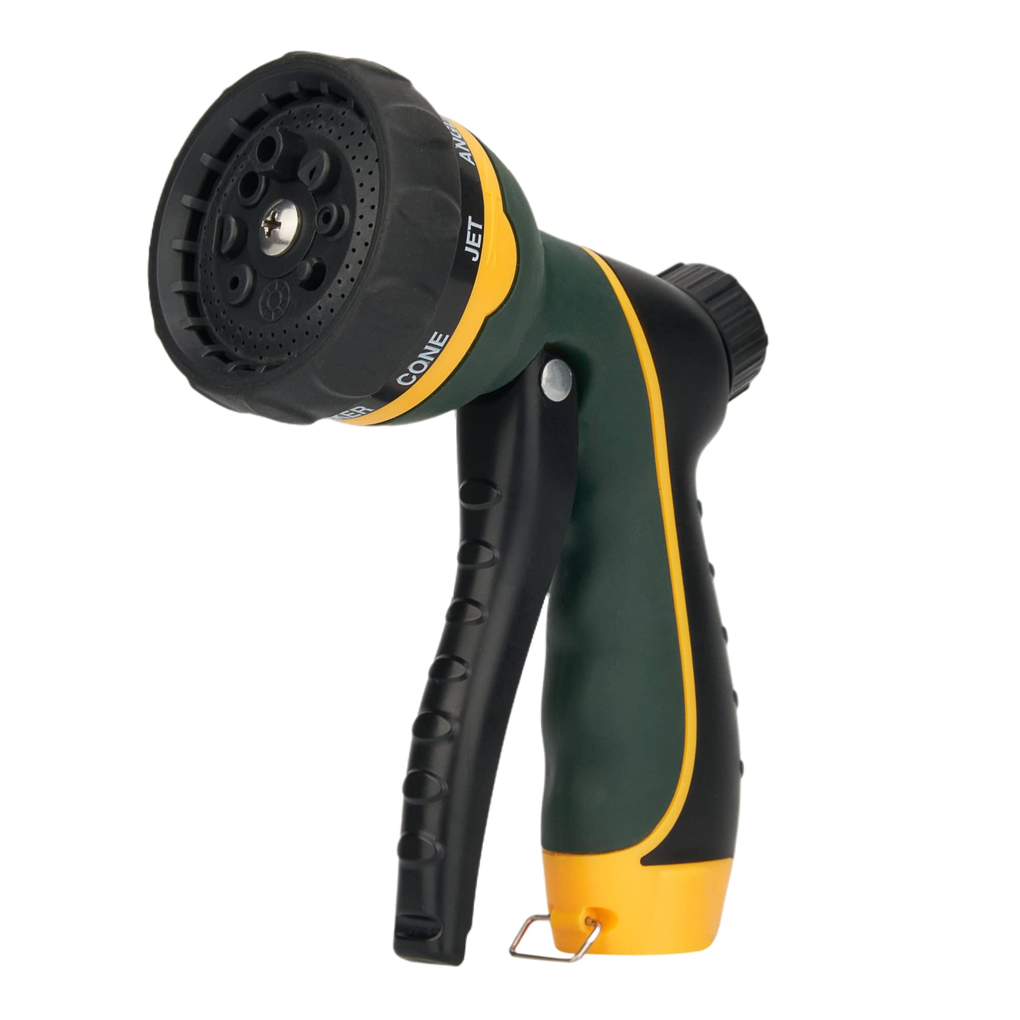 NGreen Heavy Duty Garden Hose Nozzle - 8 Adjustable Water Spray Patterns, Ergonomic Non-Slip Grip for Plants, Pet Bathing, Car Washing & Outdoor Cleaning (Green) | Perfect for Lawns, Gardens, Driveways & Patio Maintenance