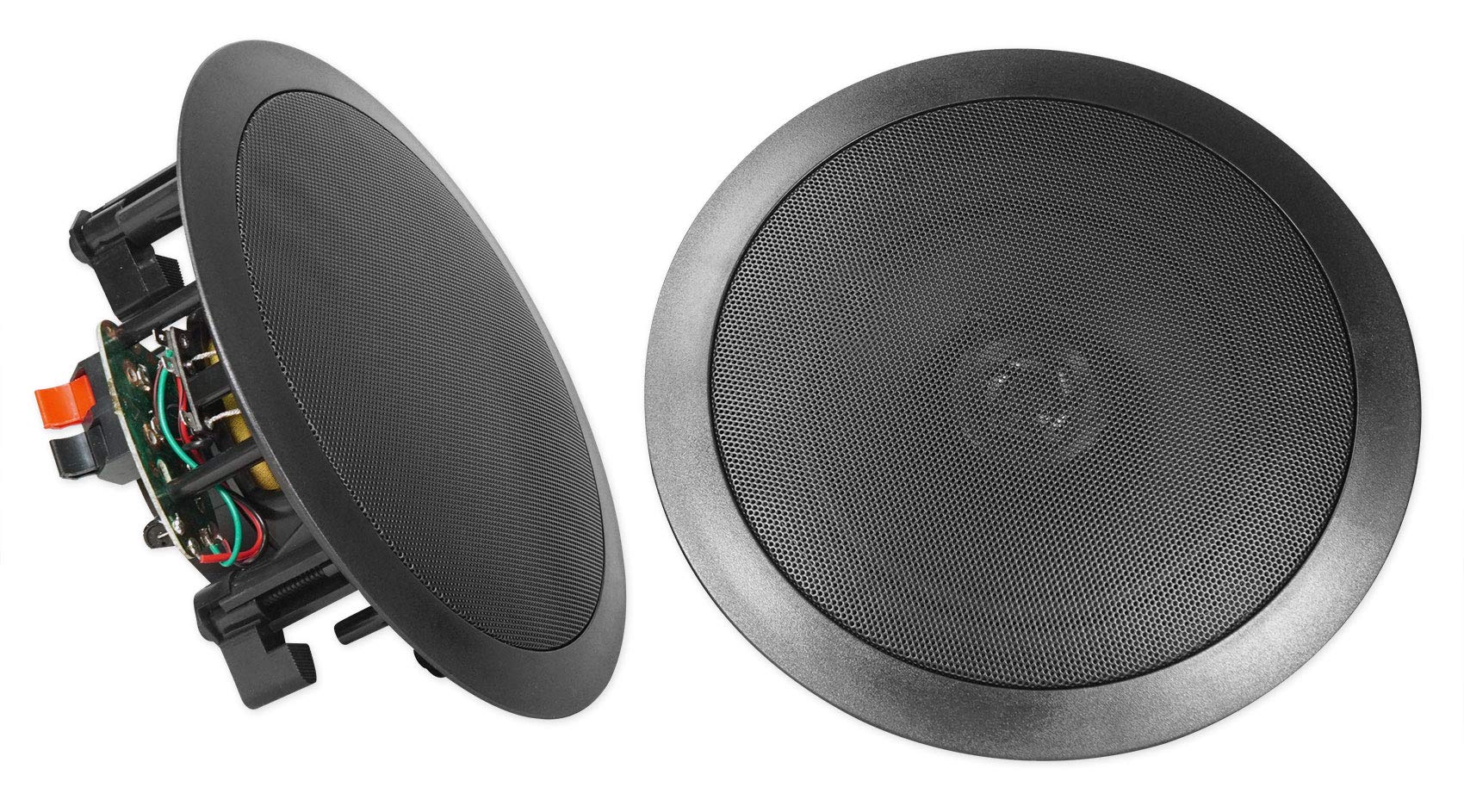 Rockville 10 HC85 8 Inch 700 Watt Black In-Ceiling Home Theater Speakers 8 Ohm - Perfect for Surround Sound Systems and Home Cinemas