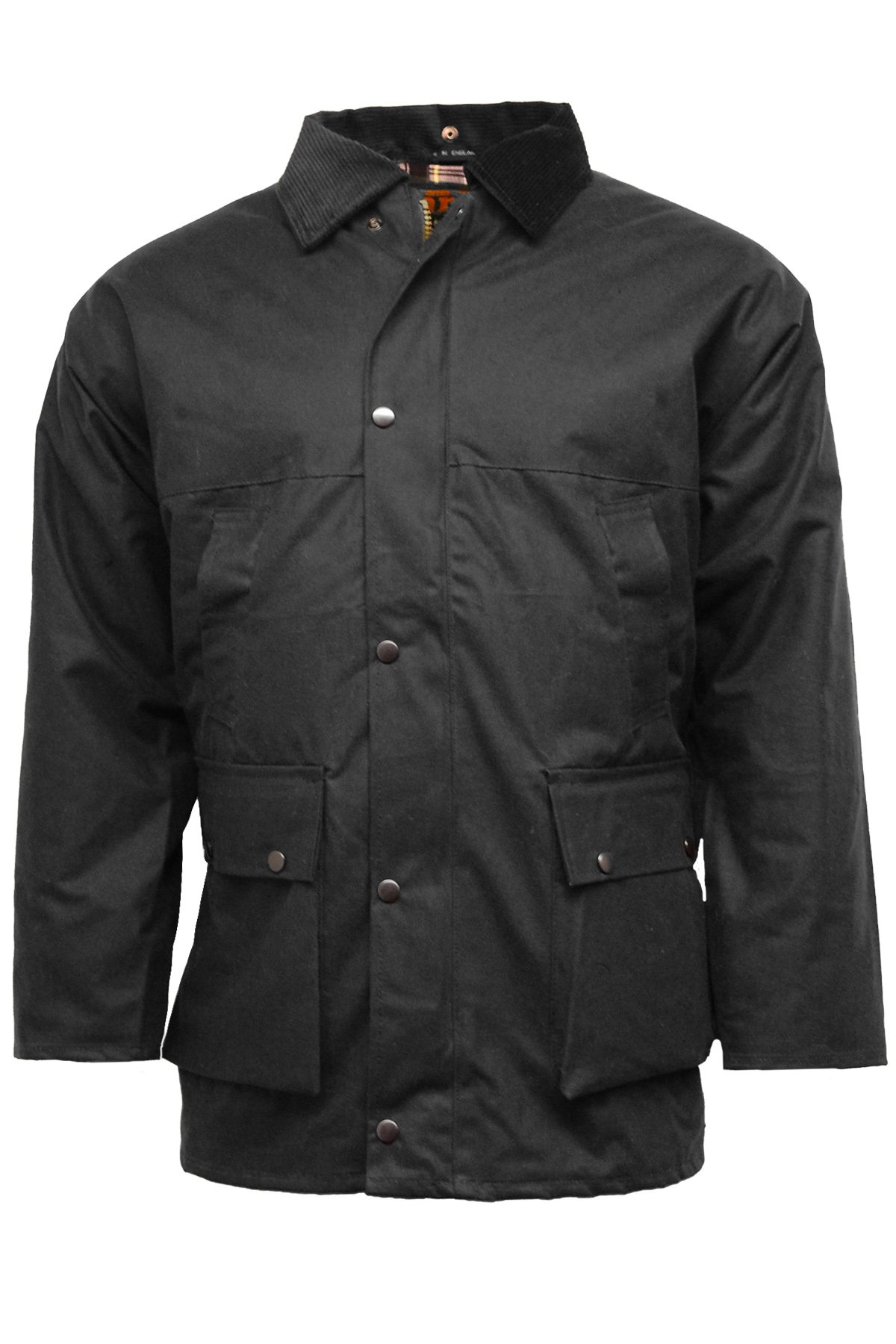 Lightweight Wax Jacket for Men - Black XXX-Large for Outdoor Adventures