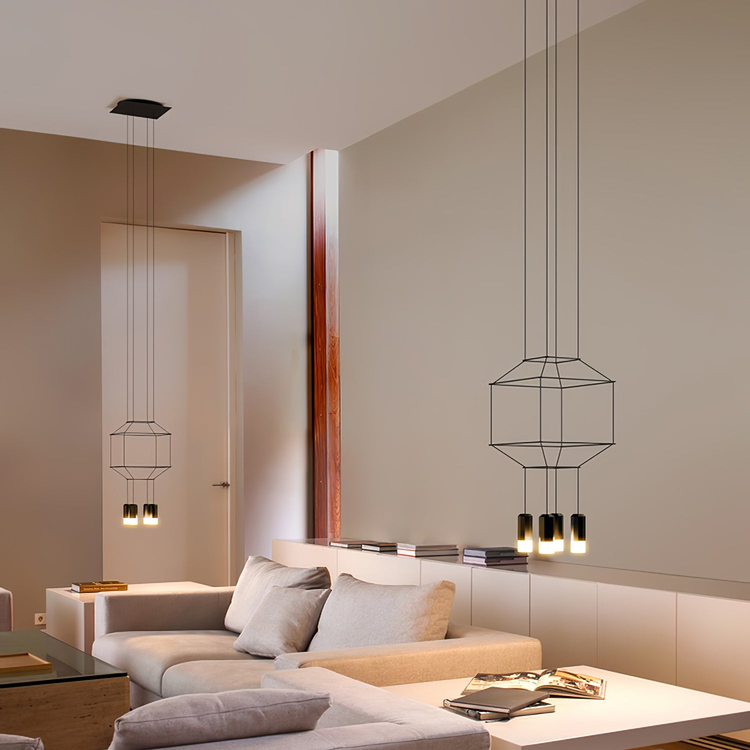 Elegant Crystal Lines Chandelier - Modern Ceiling Light Fixture for Dining Room, Living Room & Bedroom | Perfect for Home Decor & Wedding Venues