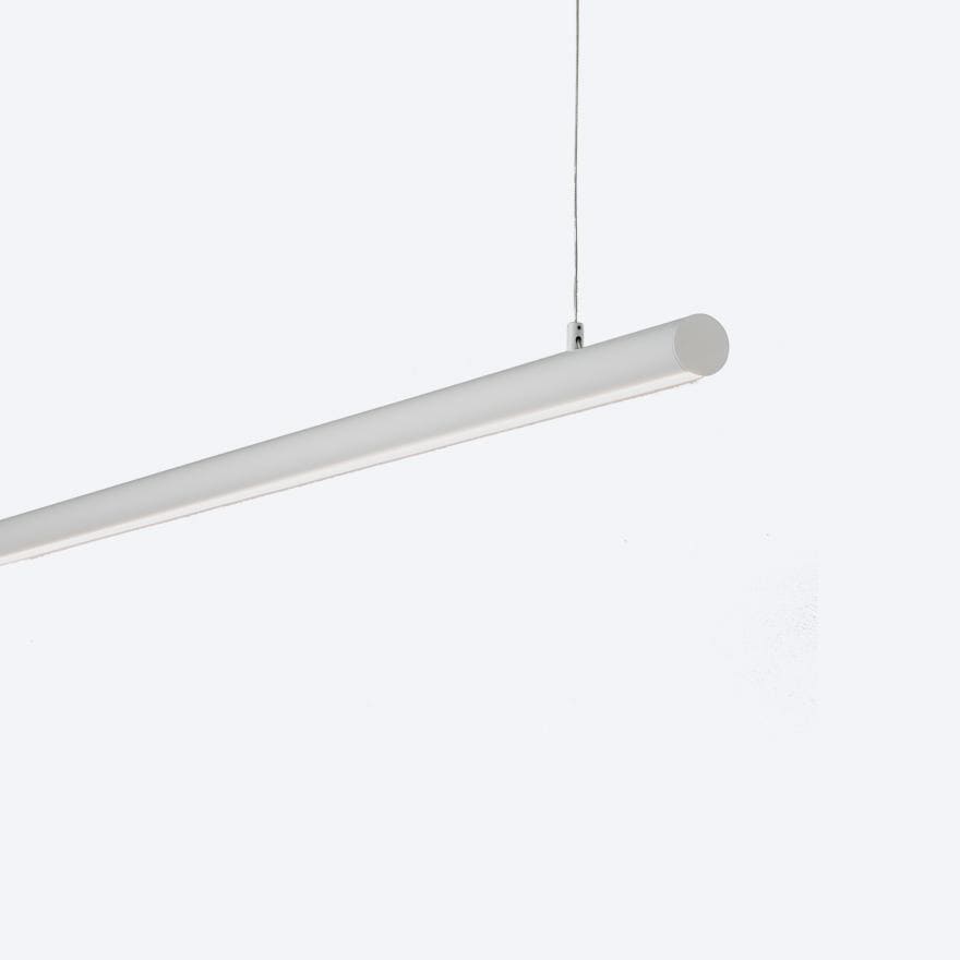 ASP FOURTY5 Custom Round LED Linear Pendant Light - Modern Minimalist Hanging Fixture for Kitchen Island, Dining Room & Office Lighting