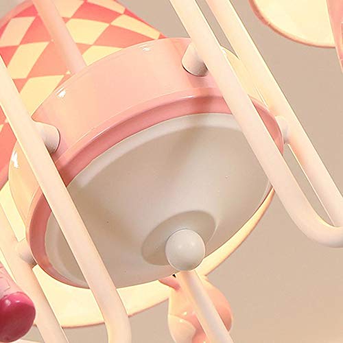 Creative Fabric Pendant Lights for Kids - Pink Children's Bedroom Chandelier, Nursery Ceiling Lamp for Boys & Girls - Perfect for Bedrooms, Playrooms, and Kids' Room Decor
