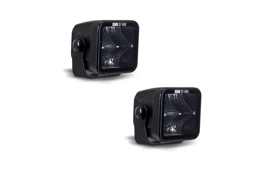 Borne Off Road LED Light Pod Kit - 3x3 Flood Beam for Jeep, Truck, ATV & UTV - Perfect for Night Driving, Camping & Off-Road Adventures