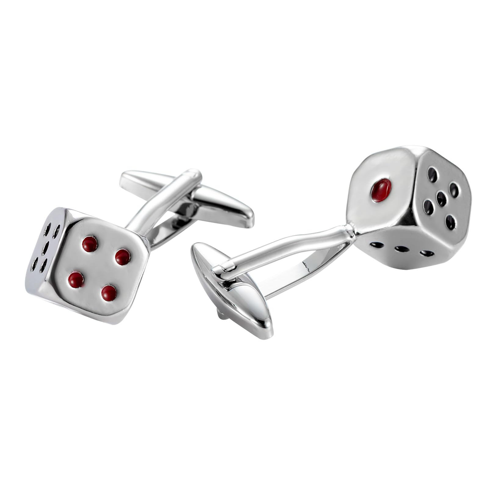 Men's Classic Funny Playing Card Cufflinks Set with Gift Box - Perfect for Weddings, Parties & Formal Events