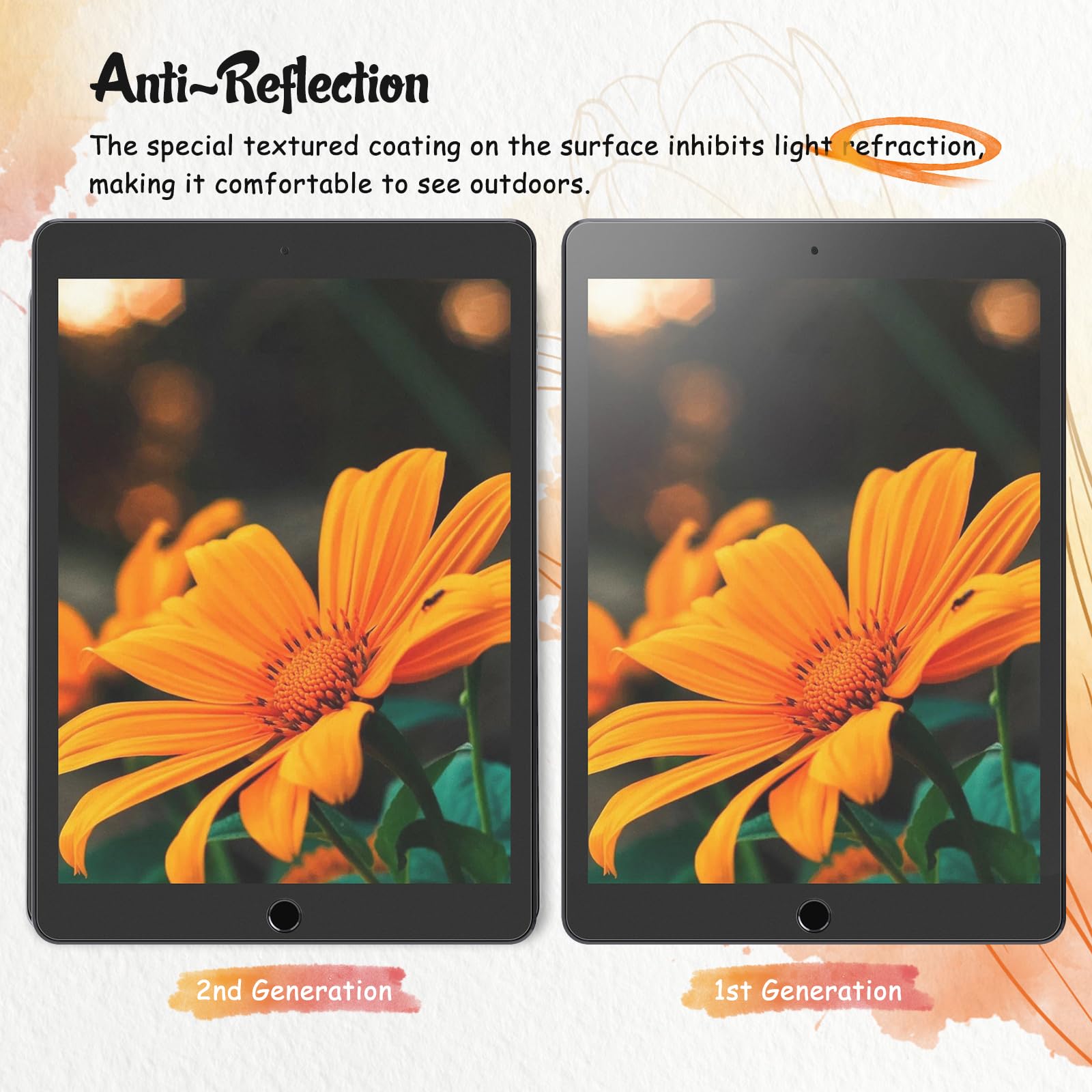 KCT 2 Pack Matte Paperfeel Screen Protector for iPad Air 3 (2019) & iPad Pro 10.5 (2017) - Anti-Glare PET Film Drawing Screen Protector with Easy Installation Kit | Perfect for Artists, Designers & Note-Taking
