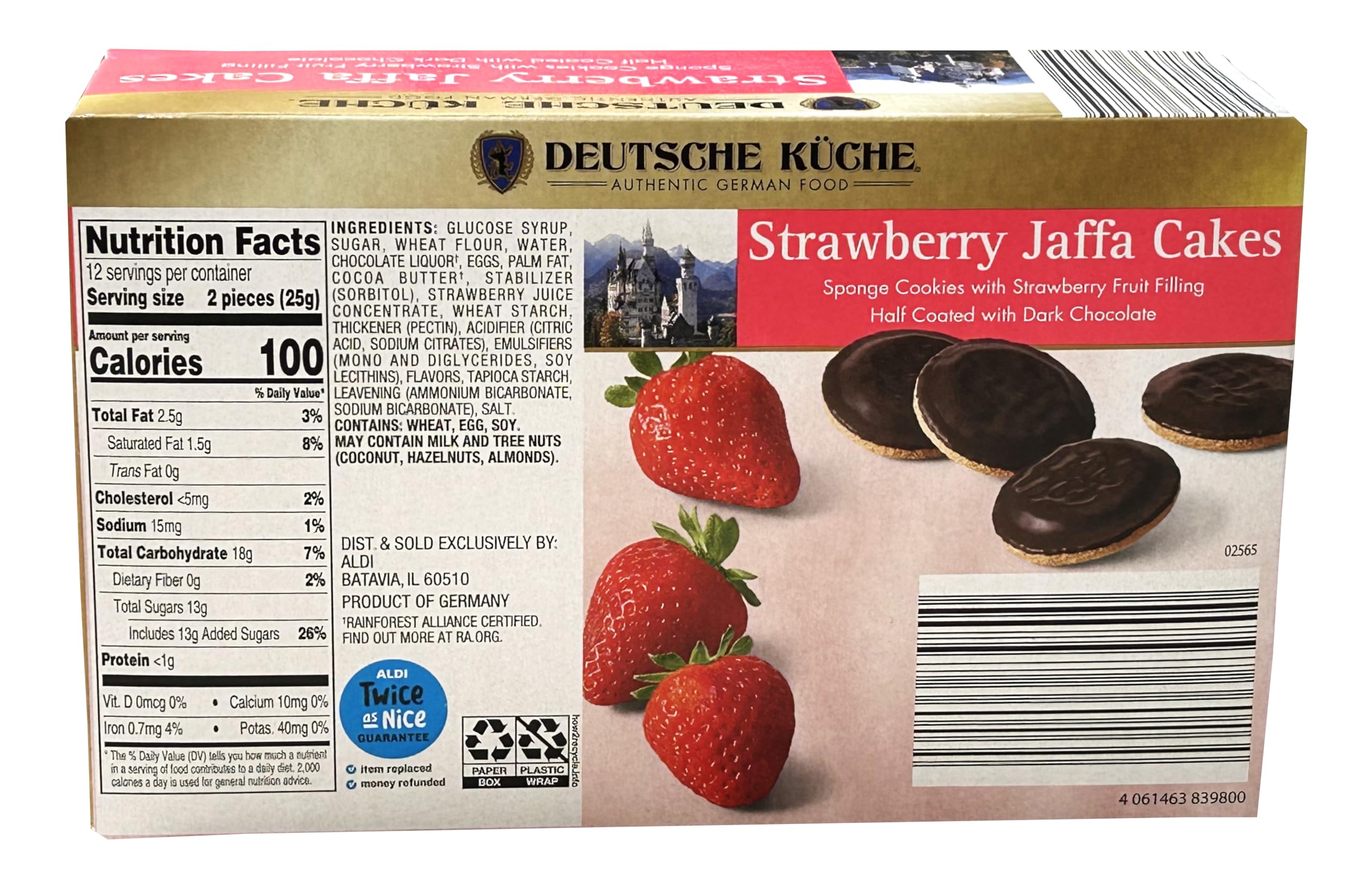 Deutsche Kuche Strawberry Jaffa Cakes - Sponge Cookies for Tea Time