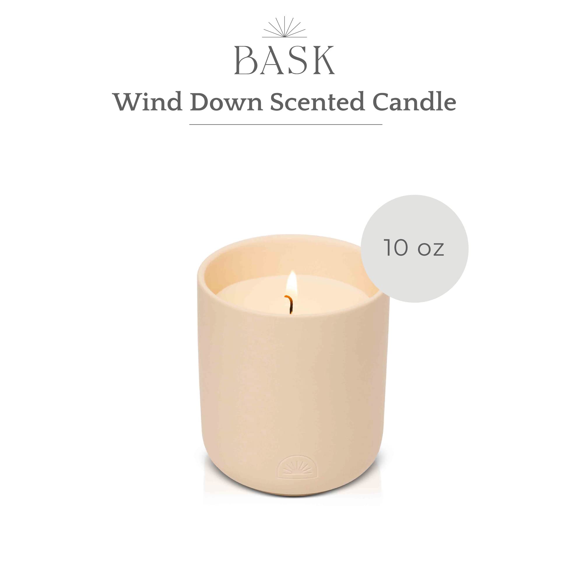 BASK Relaxing Scented Candles for Home - Winter Aromatherapy Candles with Wind Down Fragrance - Perfect Gift for Women & Men - Create Cozy Atmosphere for Bedroom, Bath & Meditation
