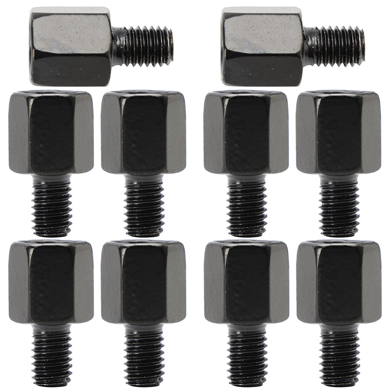10x Motorcycle Mirror Adapters - 10mm to 8mm RH Thread Right Hand Turn Adapters for Harley, Honda, Yamaha - Perfect for Custom Bike Builds & Mirror Upgrades