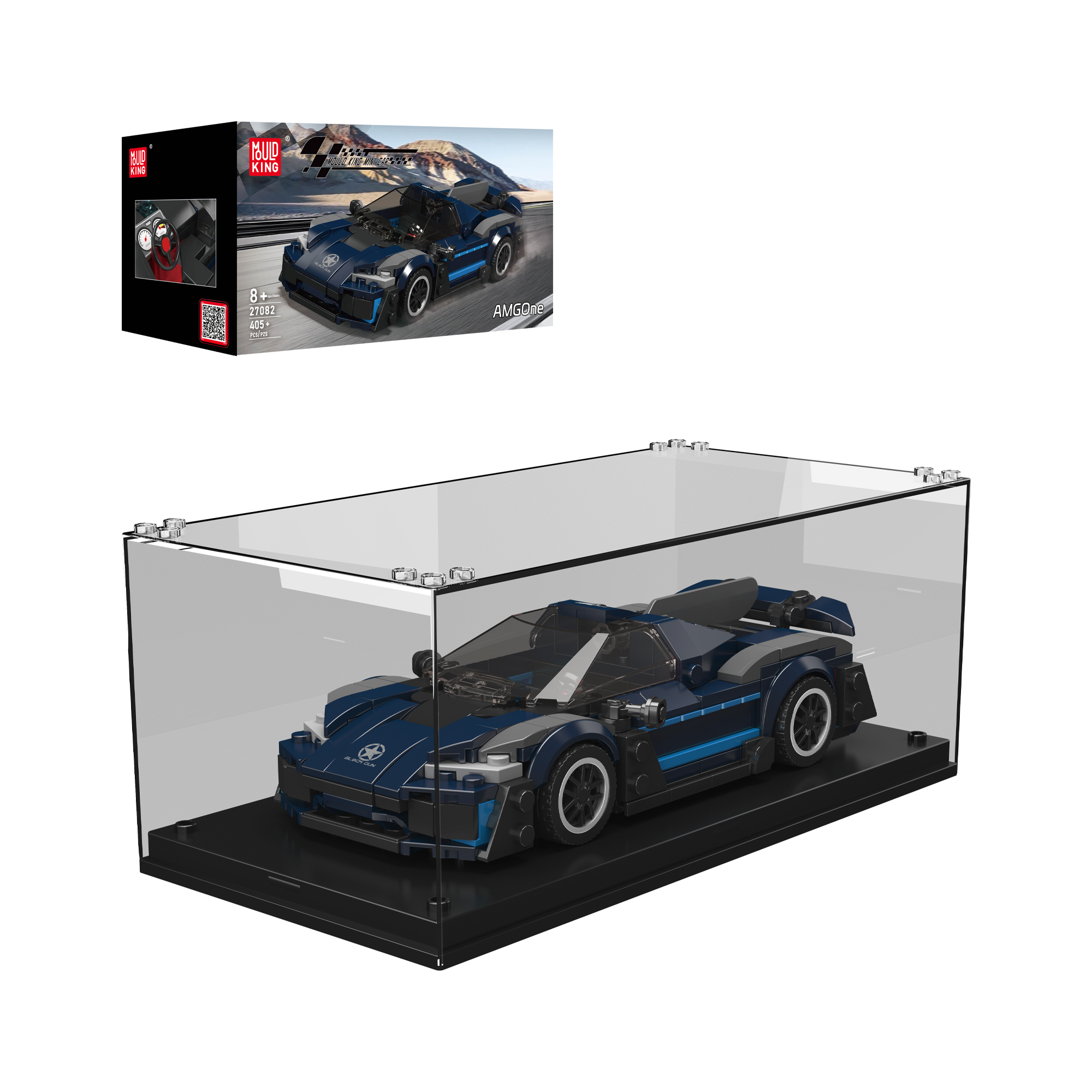 Mould King 27082 AMG One Supercar Building Set - 405 Pcs Model Car Kit for Adults & Kids | DIY Race Car Toy for Collectors, Birthday Gifts & Home Decoration