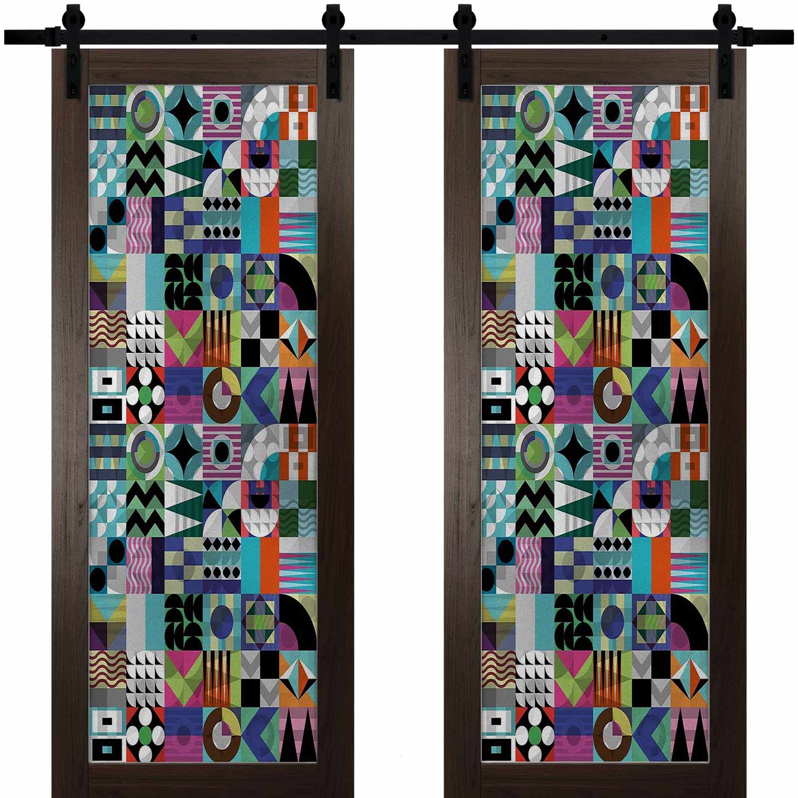 Mid Century Modern Privacy Window Film - UV Blocking Sun Control, Reusable Opaque Glass Stickers for Home, Office & Bathroom - Perfect for Bedroom Privacy, Office Partitions & Bathroom Windows