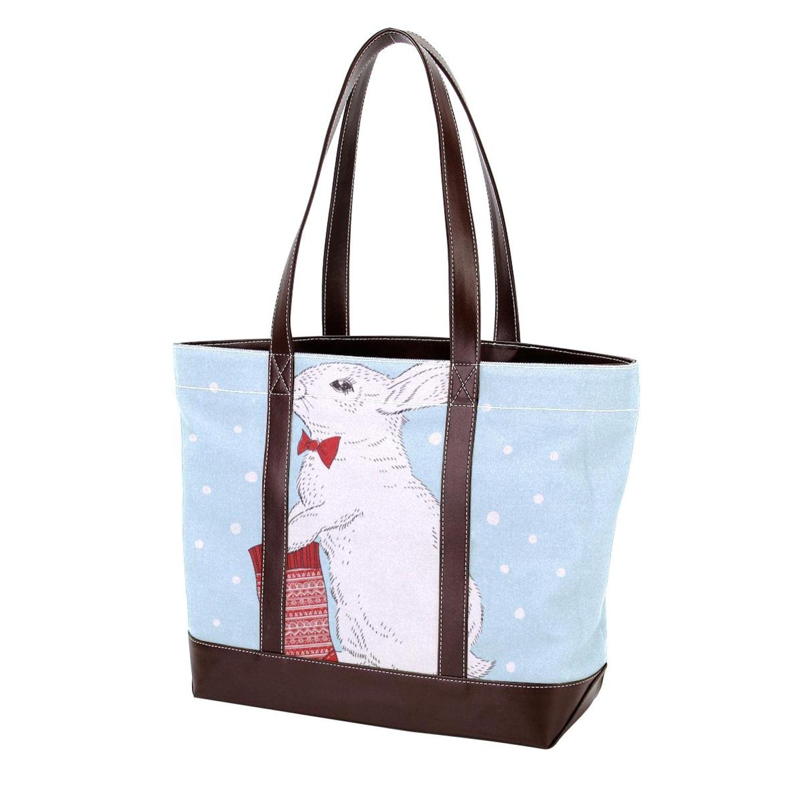 Stylish Pink Flamingo Print Large Tote Bag for Women - Durable Leather & Canvas Shoulder Bag with Top Handle - Perfect for Beach, Shopping & Everyday Use
