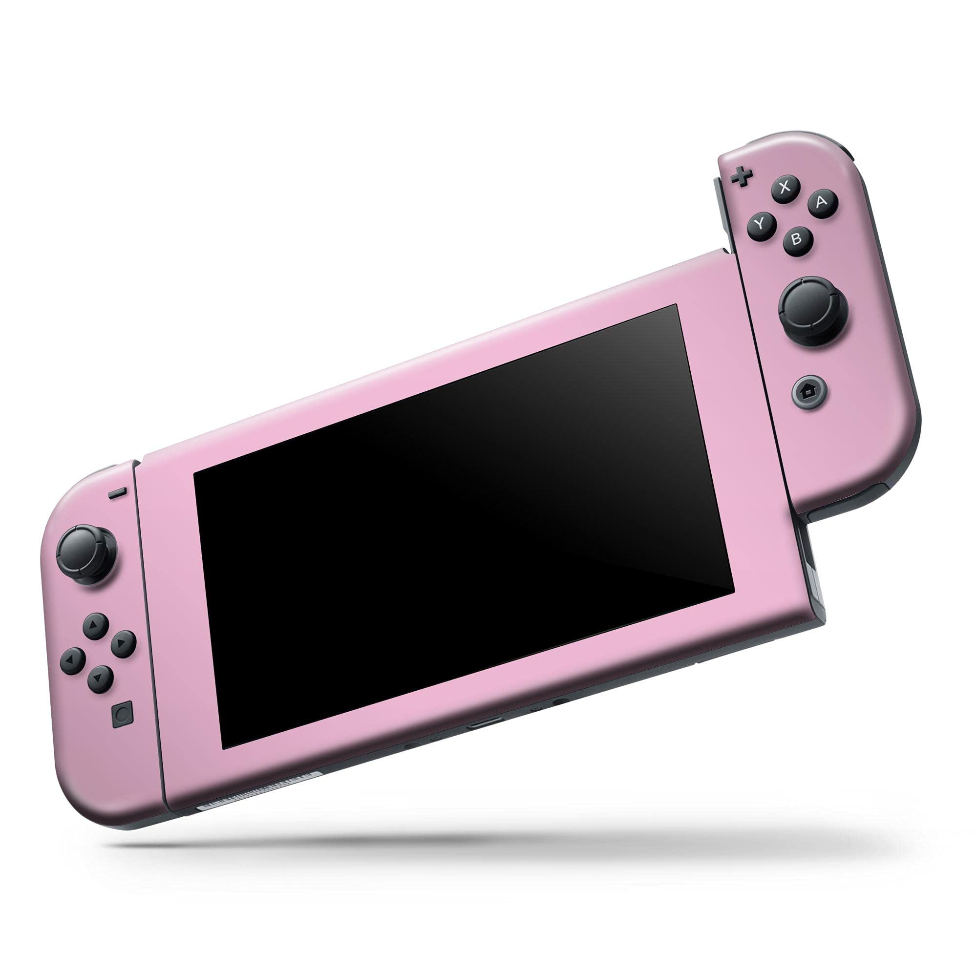 Nintendo Switch Console Skin Decal - Pink Pastel Vinyl Wrap Cover Scratch-Resistant Removable Protective Bundle - Perfect for Gaming, Travel & Customization