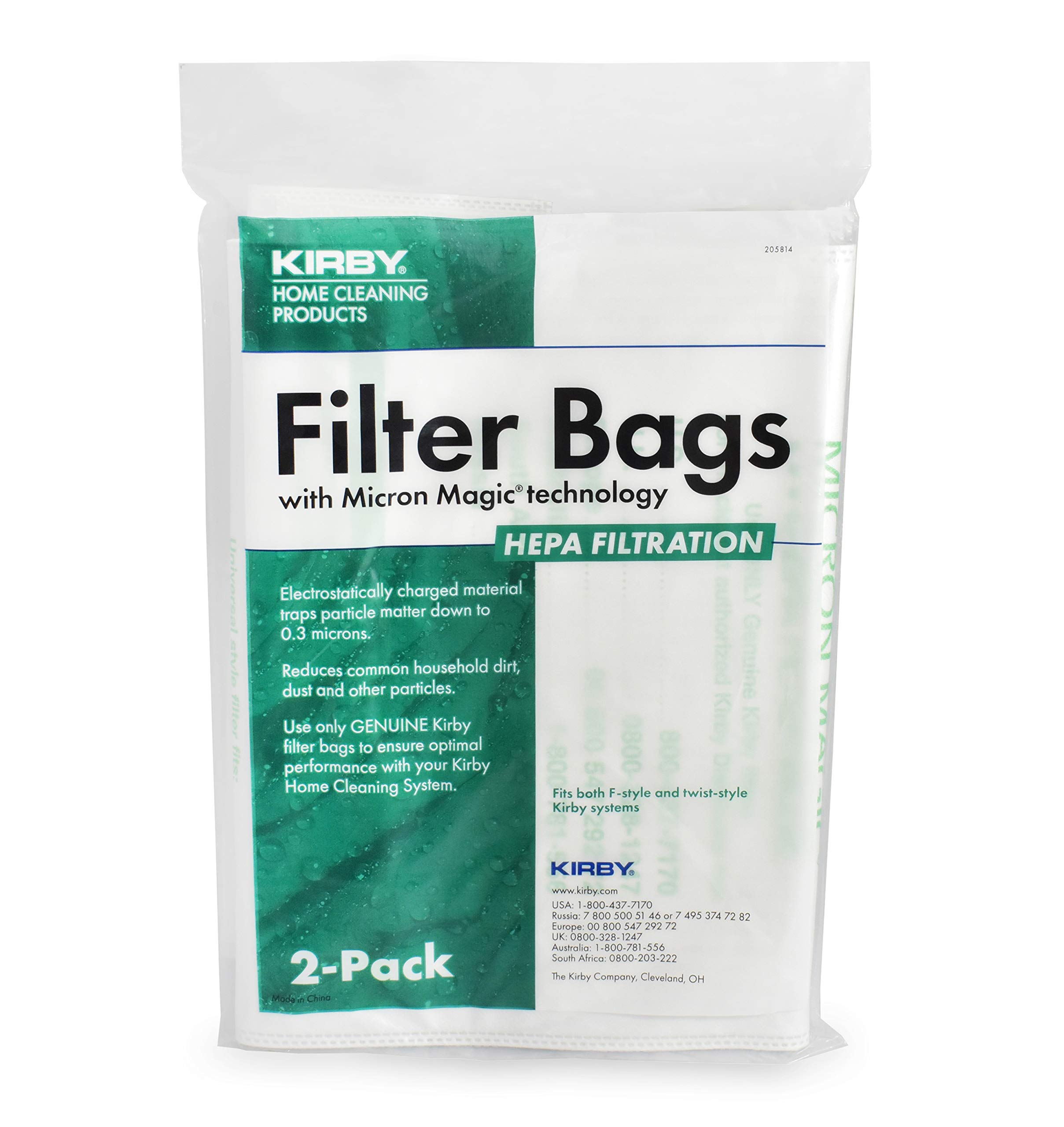 Kirby AllergenPlus Micron Magic HEPA Vacuum Bags (2-Pack) - Premium Filtration for Dust, Pollen & Pet Hair - Ideal for Allergy Sufferers & Pet Owners