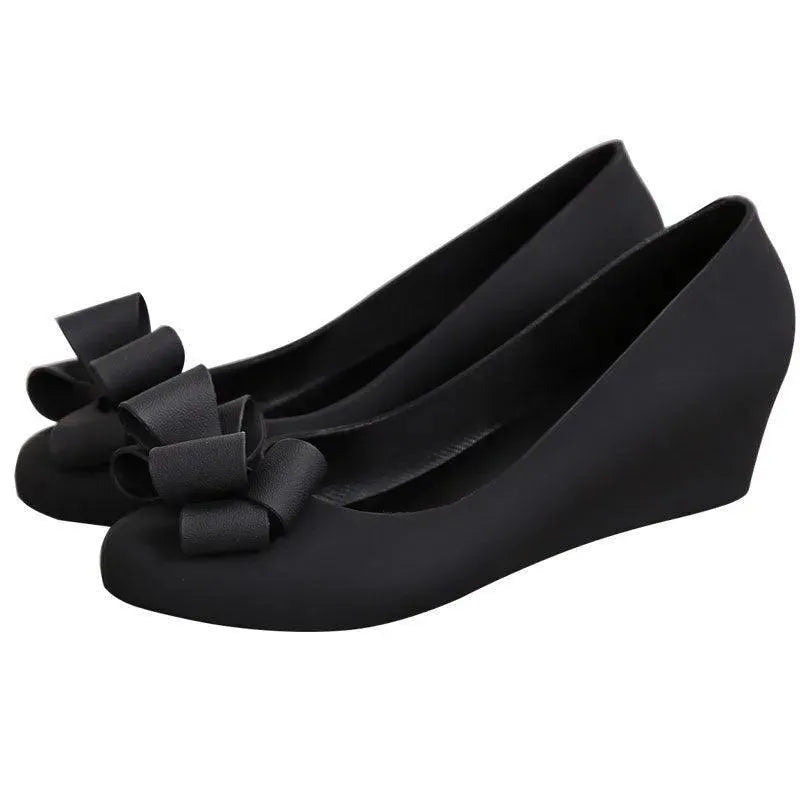 Elegant Bowtie Pumps Wedge Shoes for Women - Comfortable Heels for Office, Party & Wedding - Stylish Casual & Formal Wear