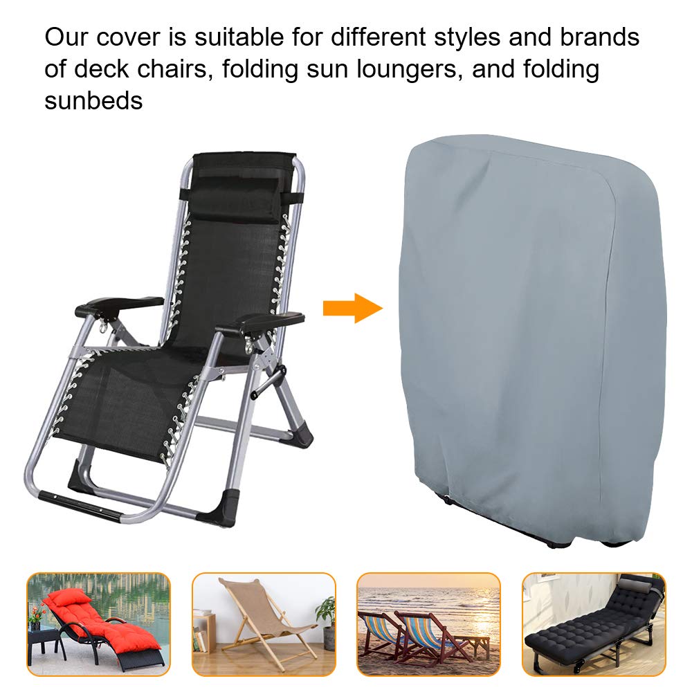 Zero Gravity Folding Chair Cover - Waterproof & Dustproof Outdoor Furniture Protector - All Weather Resistant 28