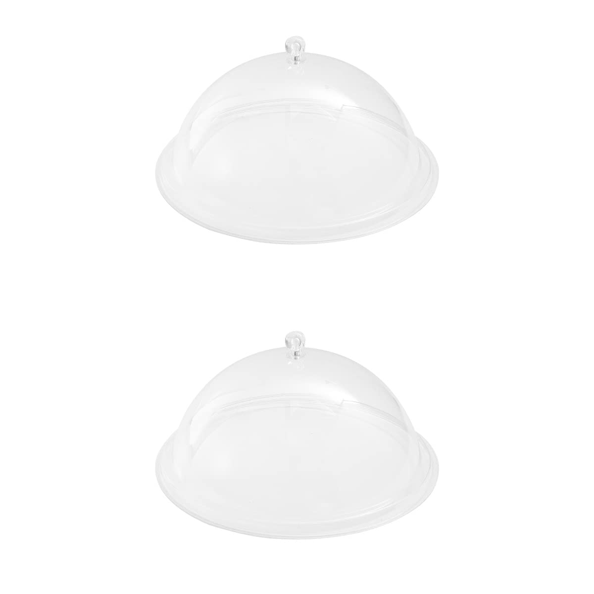 Hemoton 2-Pack Acrylic Cupcake Covers - Clear Dessert Dome for Cake Protection, Food Insulation Lid for Tiny Cakes, Pies & Pastries - Perfect for Parties, Bakeries & Home Baking