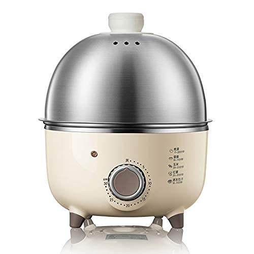 Mini Electric Egg Steamer - Stainless Steel Automatic Egg Cooker with Timer for Perfect Boiled, Poached & Custard Eggs | Ideal for Breakfast, Meal Prep & Healthy Cooking